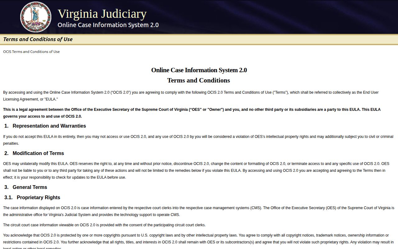 Virginia Circuit Court search for Chesterfield County release records